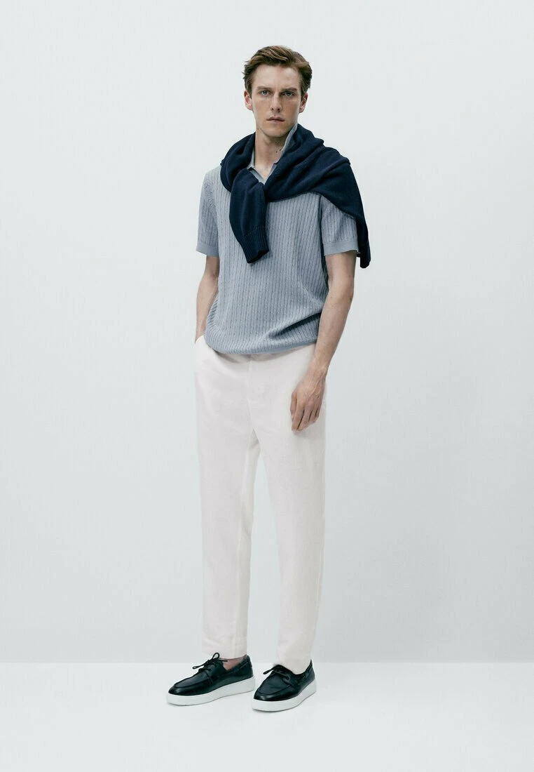 Massimo Dutti Polo Shirt - Blue 4 Massimo Dutti Polo Shirt - Blue - Image 2