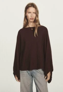 Massimo Dutti WIDE BOAT NECK CAPE - Cape - Brown
