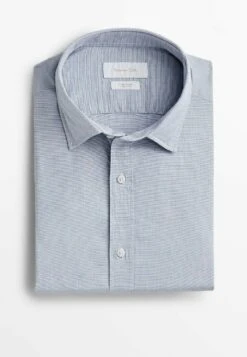 Massimo Dutti Regular Fit Check Texture- Formal Shirt - Light Blue -Massimo Dutti Shop 3c95e6090cac4fefbd8f67a86360e2ef