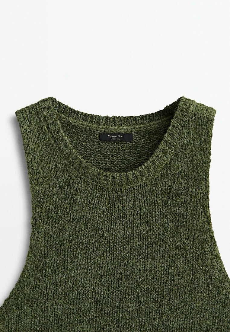 Massimo Dutti Textured Blend - Top - Green 5 Massimo Dutti Textured Blend - Top - Green - Image 3
