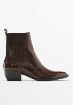 Massimo Dutti Cowboy/Biker Ankle Boot - Brown -Massimo Dutti Shop 3cc632e1504a4c46a69ff0c6e7187062