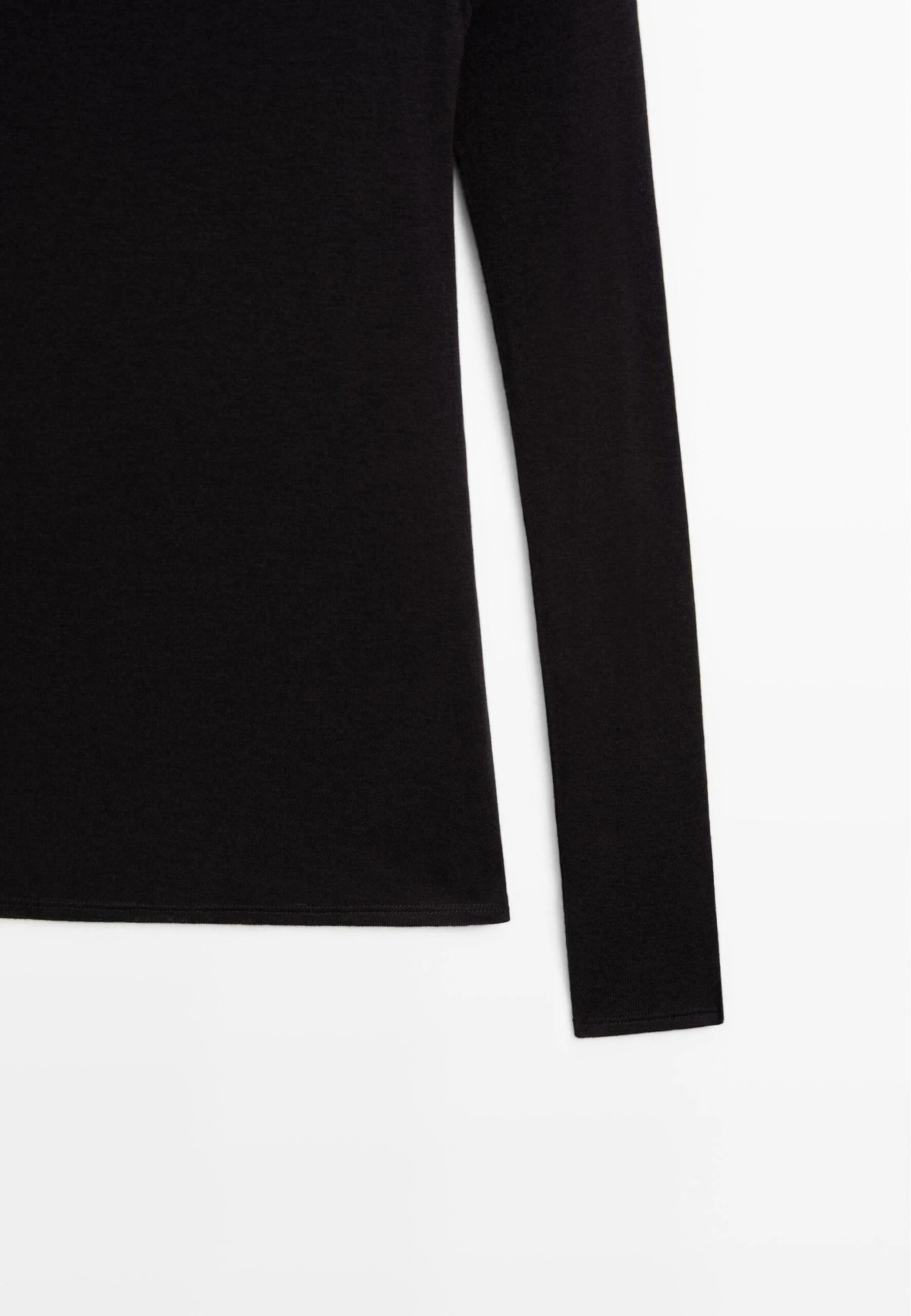 Massimo Dutti LONG SLEEVE STRAPLESS - Long Sleeved Top - Black 10 Massimo Dutti LONG SLEEVE STRAPLESS - Long Sleeved Top - Black - Image 8