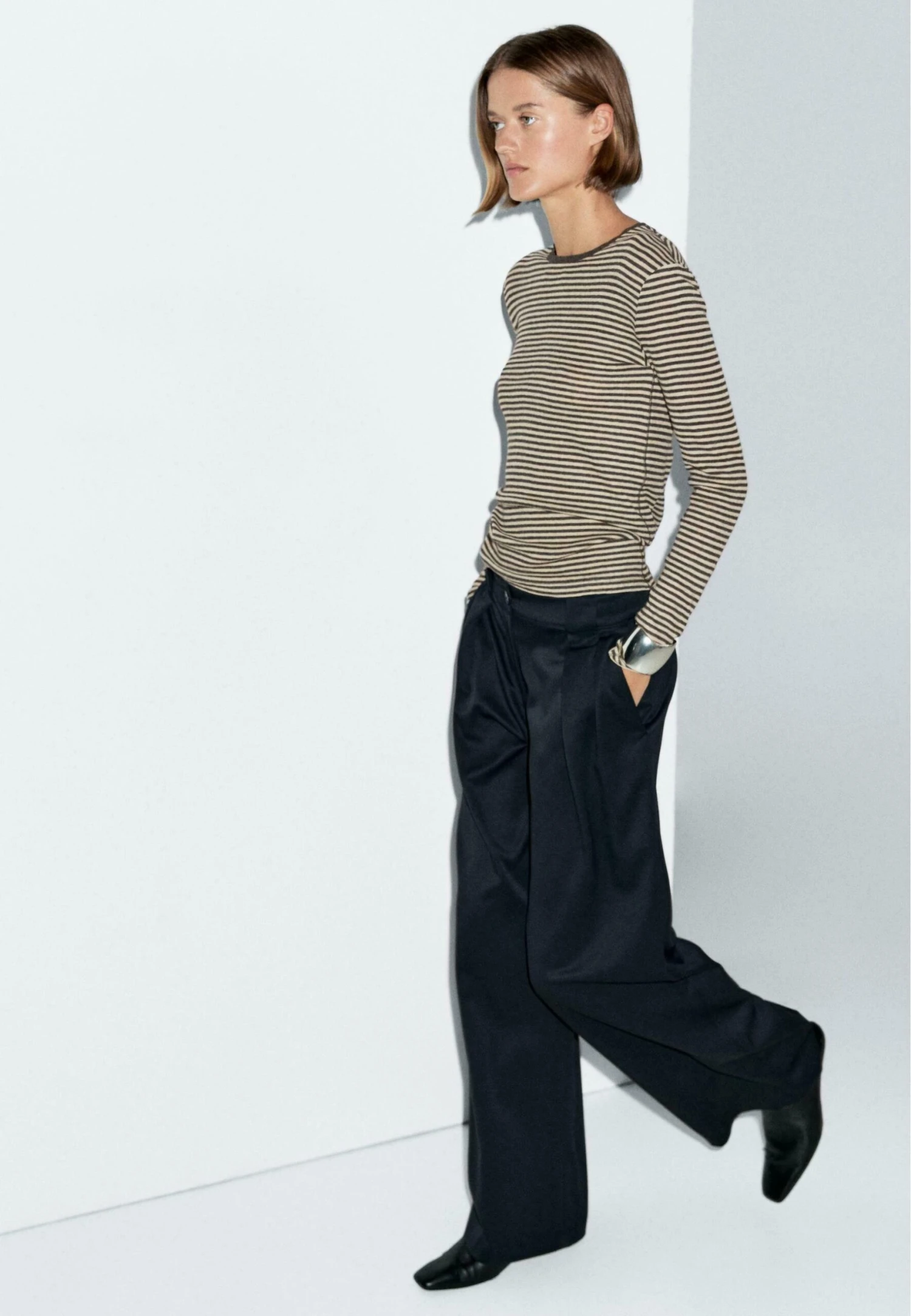 Massimo Dutti LONG-SLEEVE - Long Sleeved Top - Brown 7 Massimo Dutti LONG-SLEEVE - Long Sleeved Top - Brown - Image 5