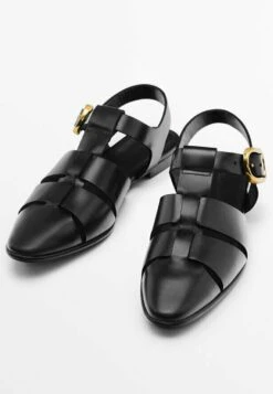 Massimo Dutti Cage With Buckle- Walking Sandals - Black -Massimo Dutti Shop 3cf6a62300504298a71d1c1d0c1f13e9
