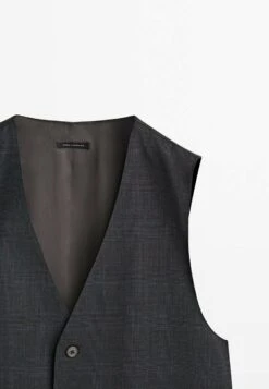 Massimo Dutti Check Super - Waistcoat - Grey 18 Massimo Dutti Check Super - Waistcoat - Grey -Massimo Dutti Shop 3d17139d919a49ba95a5d792ae7682d7