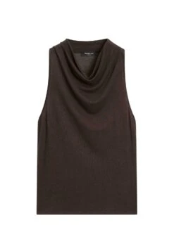 Massimo Dutti SLEEVELESS WITH DRAPED NECKLINE - Top - Black -Massimo Dutti Shop 3d19f29e871a47e39d5a274eca2f03f0