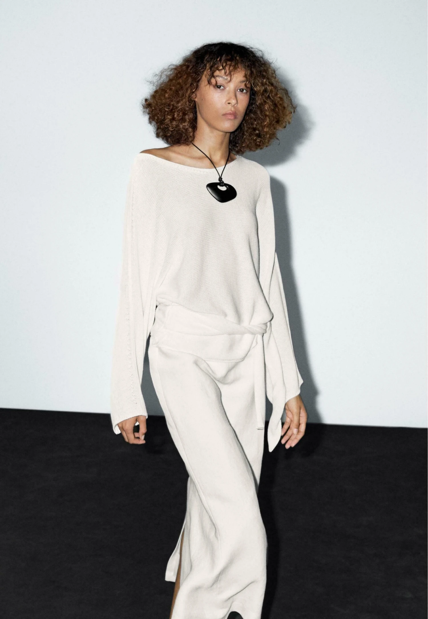 Massimo Dutti STRAIGHT HEMP BLEND MIDI - Maxi Skirt - White 6 Massimo Dutti STRAIGHT HEMP BLEND MIDI - Maxi Skirt - White - Image 4