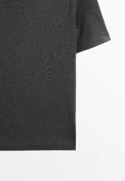 Massimo Dutti SHORT SLEEVE INTERLOCK WITH CREW NECK - Basic T-shirt - Grey -Massimo Dutti Shop 3d3c6903dbce49938032fc9241297a70