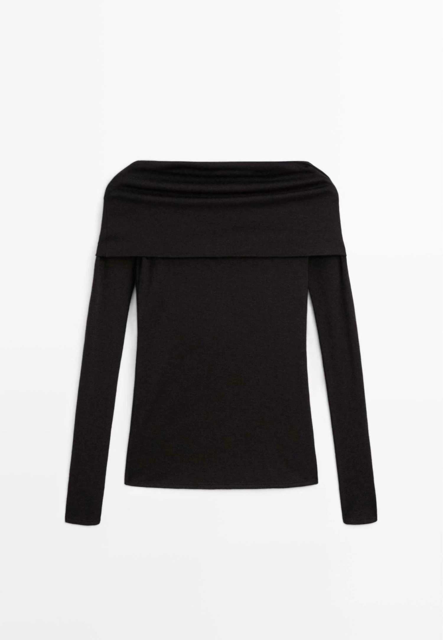 Massimo Dutti LONG SLEEVE STRAPLESS - Long Sleeved Top - Black 8 Massimo Dutti LONG SLEEVE STRAPLESS - Long Sleeved Top - Black - Image 6
