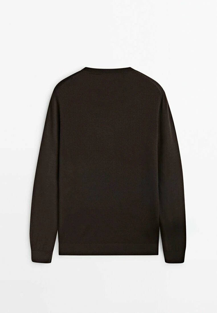 Massimo Dutti Crew Neck - Sweatshirt - Brown 9 Massimo Dutti Crew Neck - Sweatshirt - Brown - Image 7