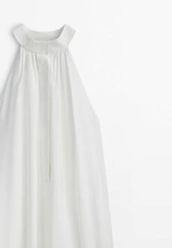Massimo Dutti Long Halter Neck With Flounce - Maxi Dress -Massimo Dutti Shop 3da043ceea6a46c0a7f5d9b9672b3ab0