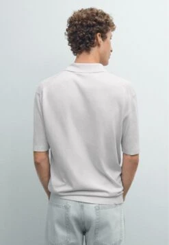 Massimo Dutti SHORT SLEEVE POLO COLLAR - Polo Shirt - Light Grey -Massimo Dutti Shop 3de55bede4f34902968f3b5411611491