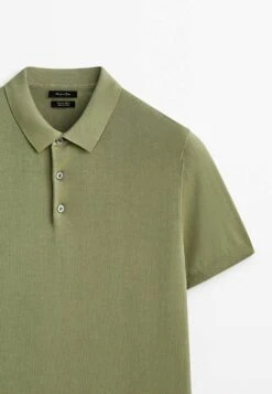 Massimo Dutti Short Sleeve - Polo Shirt - Mottled Green -Massimo Dutti Shop 3e131e4529b74d1bae7dd48f6af4cf4b