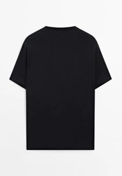 Massimo Dutti SHORT SLEEVE WITH CREW NECK - Basic T-shirt - Dark Blue -Massimo Dutti Shop 3e3f4ae980e9421887407f696d91fca1