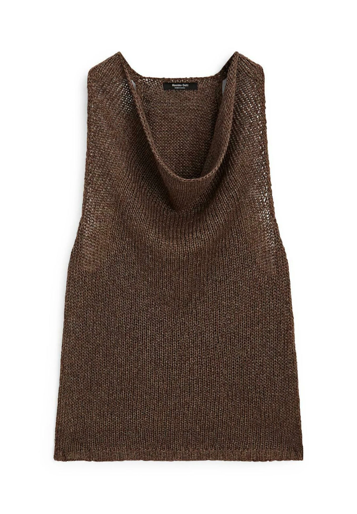 Massimo Dutti SLEEVELESS HALTER NECK - Jumper - Dark Brown 8 Massimo Dutti SLEEVELESS HALTER NECK - Jumper - Dark Brown - Image 6