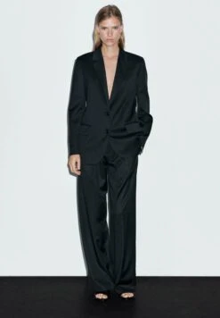 Massimo Dutti EXTRA FINE - Trousers - Dark Blue