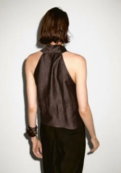 Massimo Dutti HALTER TOP - Top - Brown -Massimo Dutti Shop 3e6417ba696d489491d53db7ccfc6773