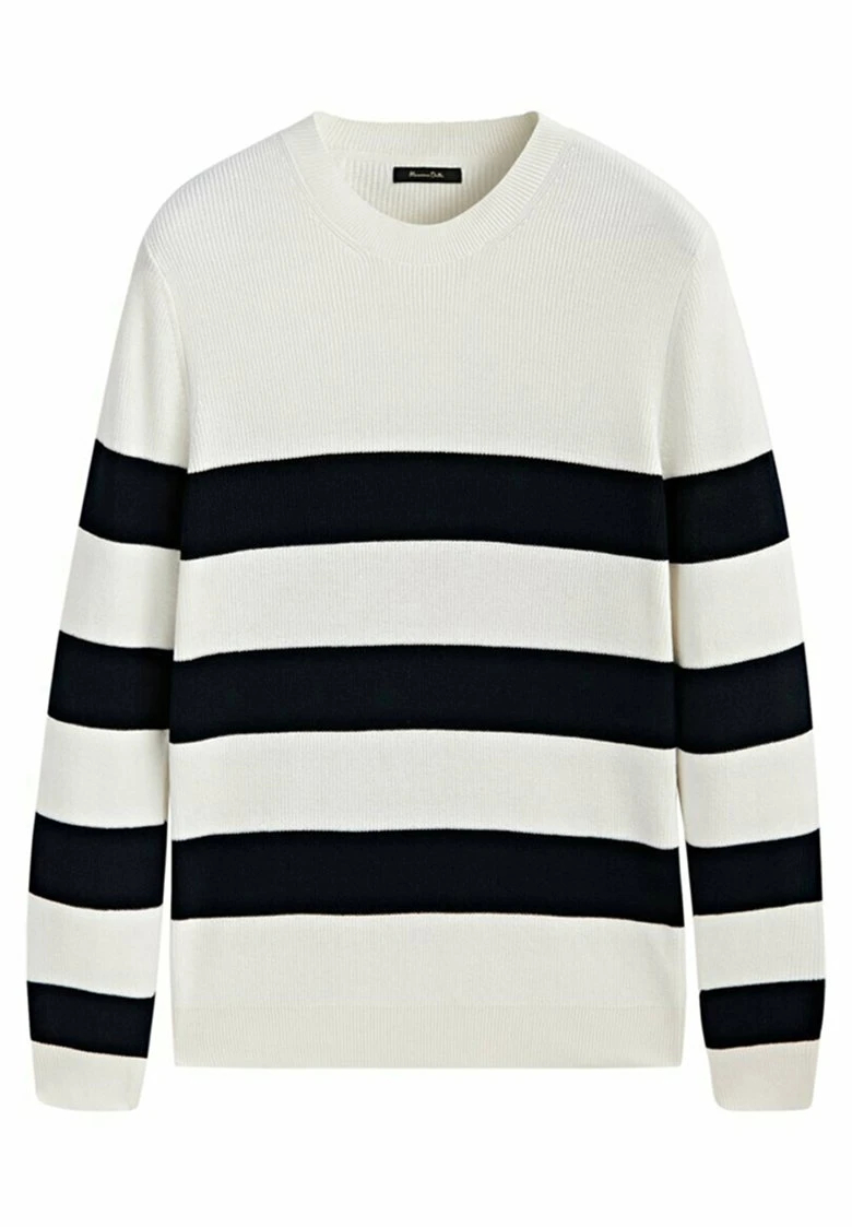 Massimo Dutti Striped Crew Neck - Jumper - Beige 7 Massimo Dutti Striped Crew Neck - Jumper - Beige - Image 5