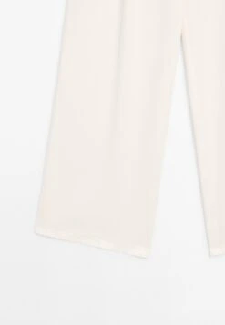 Massimo Dutti WIDE-LEG WITH DOUBLE DART - Trousers - White -Massimo Dutti Shop 3ec4c53224374e0ab0b70dd3b40cef79