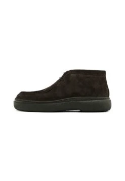 Massimo Dutti MOC TOE SPLIT - Lace-up Ankle Boots - Dark Brown