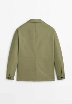 Massimo Dutti Dyed Stretchy - Summer Jacket - Green -Massimo Dutti Shop 3eed5ef4b87a41568a6f17cbc0d592bb