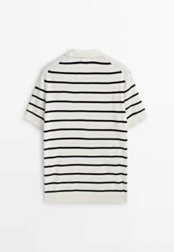 Massimo Dutti Short Sleeve Striped - Polo Shirt - Beige -Massimo Dutti Shop 3f2fb270781a493a9f9a4e3f3e57fe36