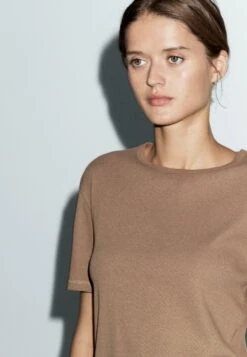 Massimo Dutti FADED CREW NECK - Basic T-shirt - Brown -Massimo Dutti Shop 3f453b863ca149bdb4b79eea5db81be9