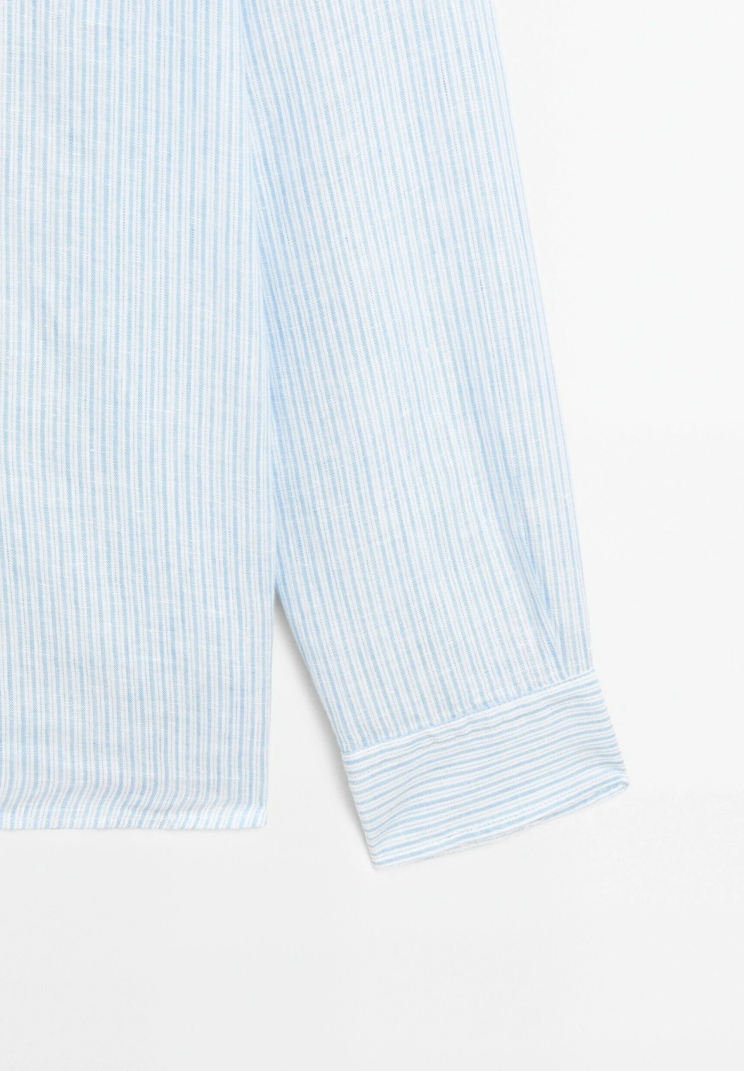 Massimo Dutti SLIM FIT STRIPED GARMENT - Shirt - White 11 Massimo Dutti SLIM FIT STRIPED GARMENT - Shirt - White - Image 9