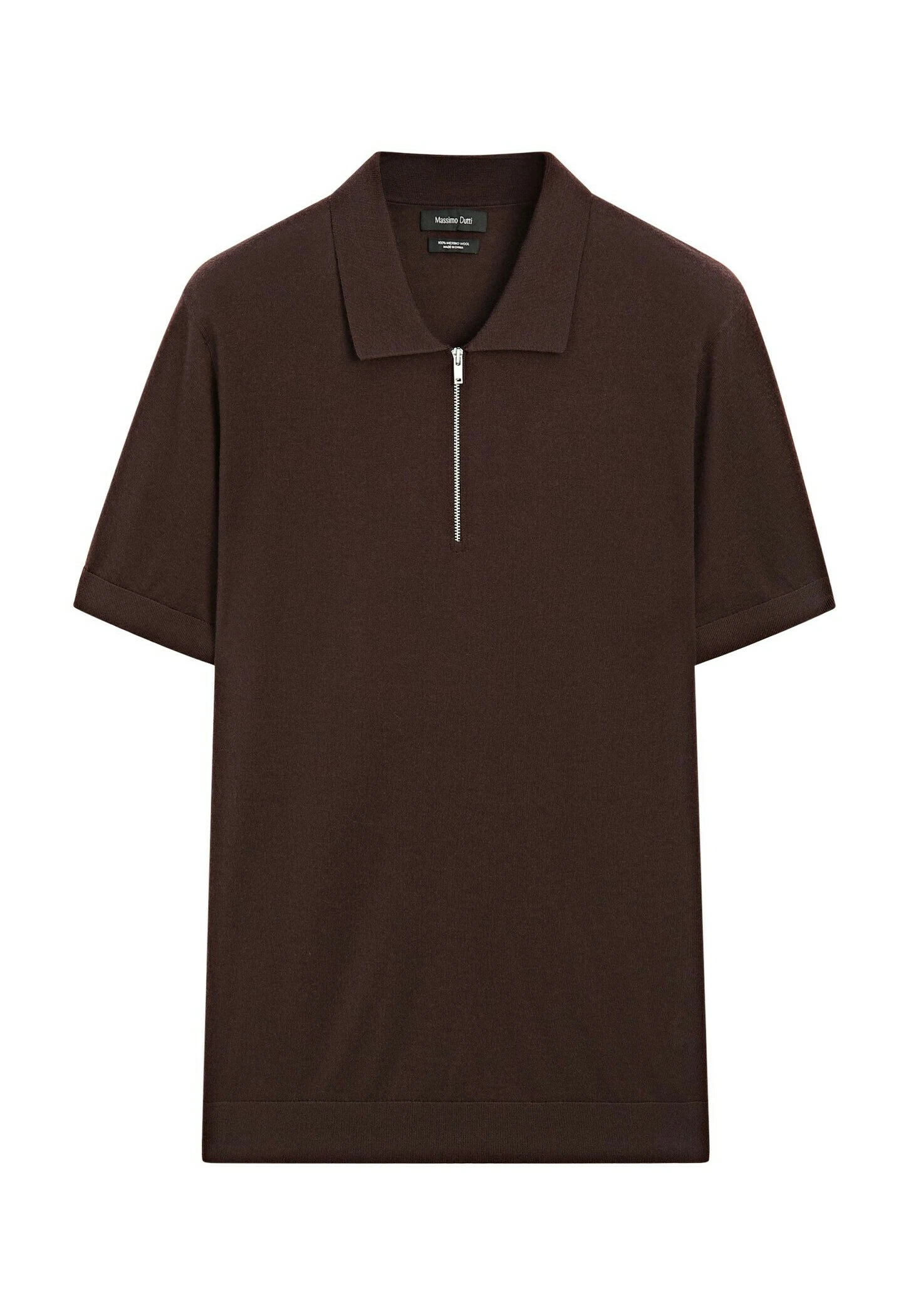 Massimo Dutti POLO COLLAR WITH ZIP - Polo Shirt - Bordeaux 7 Massimo Dutti POLO COLLAR WITH ZIP - Polo Shirt - Bordeaux - Image 5