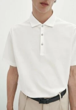 Massimo Dutti Short Sleeve Diagonal Micro - Polo Shirt - Beige -Massimo Dutti Shop 3f9ed43bfefa4e04ac5d6e04d0c6a10a