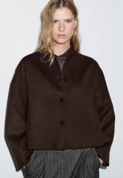 Massimo Dutti Summer Jacket - Mottled Dark Brown