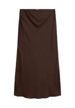 Massimo Dutti FLOWING SATIN MIDI - Pencil Skirt - Brown -Massimo Dutti Shop 404efceadd4c474187e04b49b5ff649b