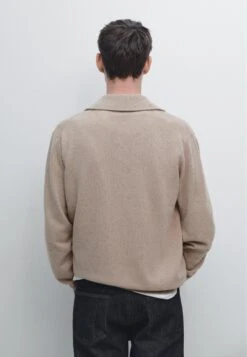 Massimo Dutti ZIP-UP HIGH NECK - Cardigan - Light Brown -Massimo Dutti Shop 40623fd52a7e4f76a1da2e441b1b70f4