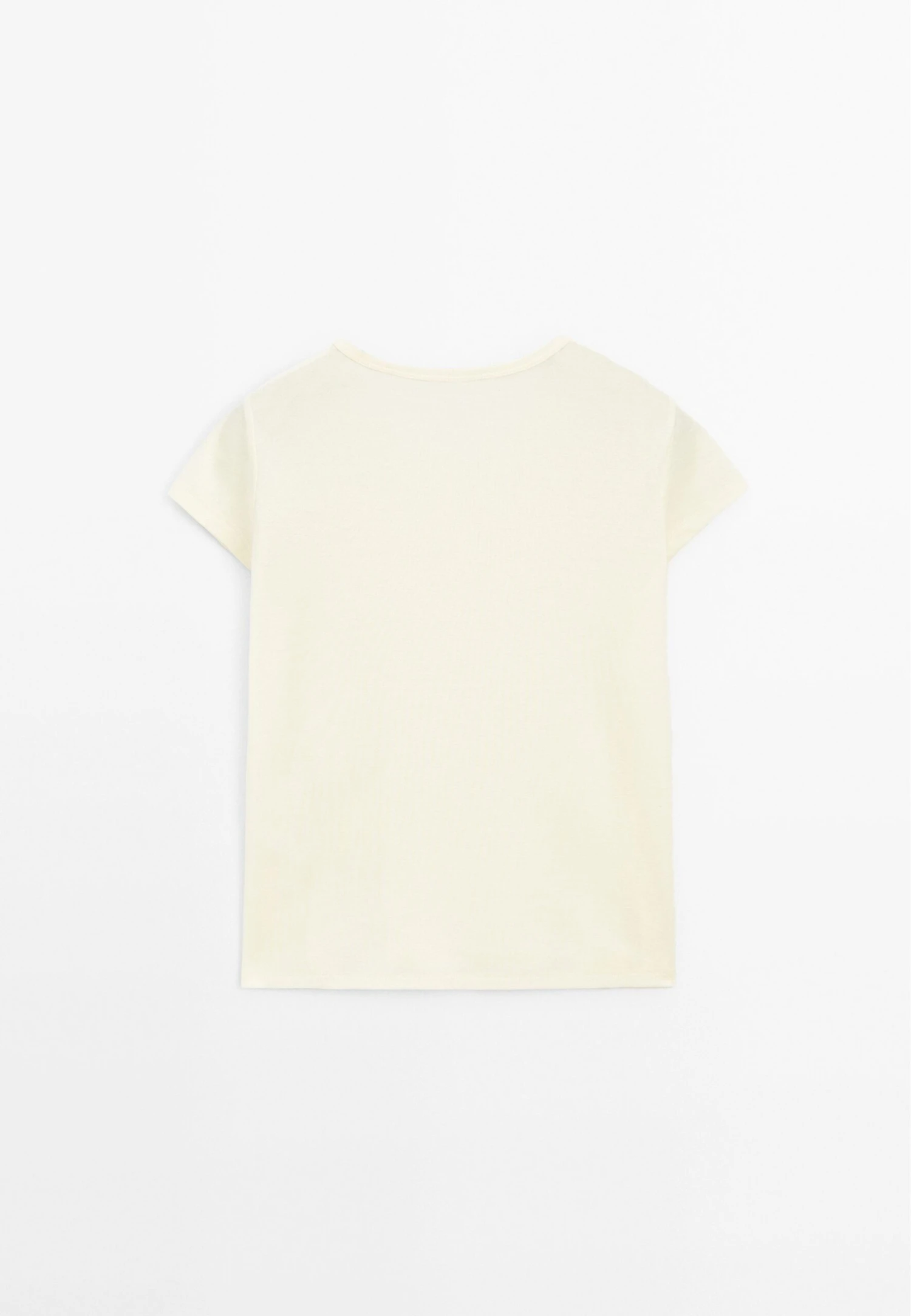 Massimo Dutti SHORT SLEEVE WITH ROUND NECK - Basic T-shirt - Yellow 9 Massimo Dutti SHORT SLEEVE WITH ROUND NECK - Basic T-shirt - Yellow - Image 7