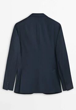 Massimo Dutti Pinstripes Super - Suit Jacket - Blue/Black Denim -Massimo Dutti Shop 40ea2a68812745bbbf0071eca390341e