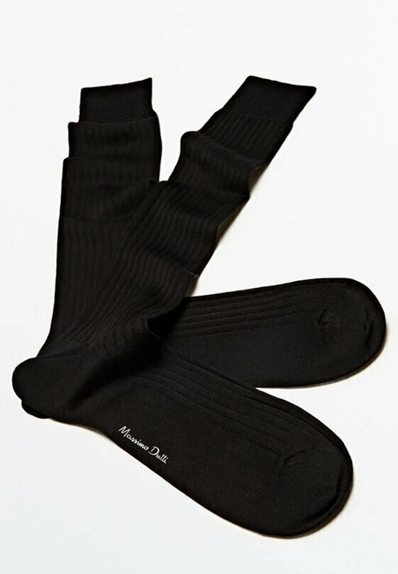 Massimo Dutti Plain Scottish - Socks - Black 6 Massimo Dutti Plain Scottish - Socks - Black - Image 4
