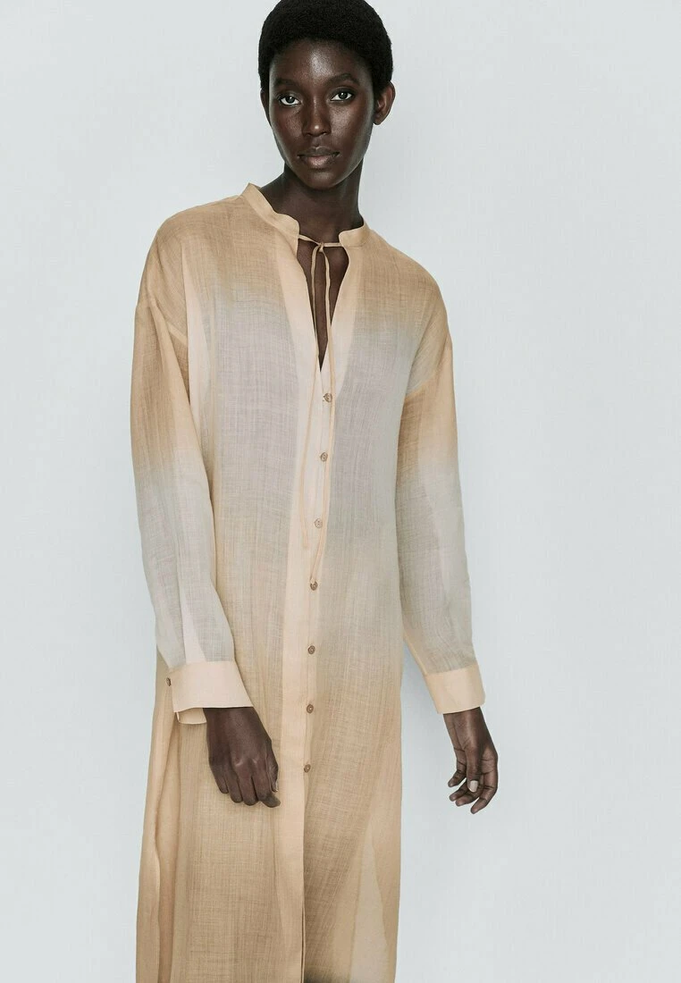 Massimo Dutti Ombré Ramie - Shirt Dress 5 Massimo Dutti Ombré Ramie - Shirt Dress - Image 3