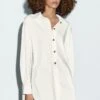 Massimo Dutti GARMENT WITH GOLDEN BUTTONS - Button-down Blouse - White -Massimo Dutti Shop 415b590d75c34d5bbafb7cecd3c2777f