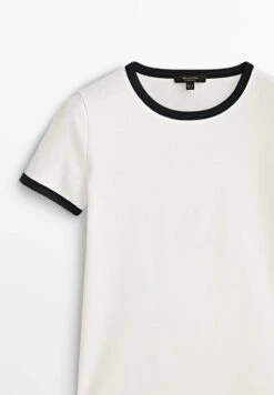 Massimo Dutti Short Sleeve Contrast - Print T-Shirt -Massimo Dutti Shop 4166f451da684259b4419b932916a4e0