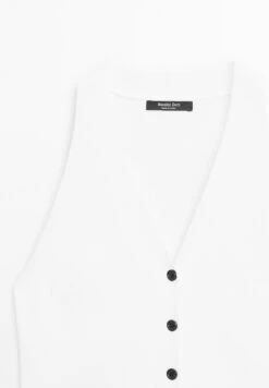 Massimo Dutti CONTRAST BUTTONS - Waistcoat - White -Massimo Dutti Shop 4208bbcae44a435b9a836c8145aa515f