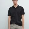 Massimo Dutti SHORT SLEEVE POLO NECK - Polo Shirt - Black -Massimo Dutti Shop 423a1f430aad4b259486d549f13ad06e