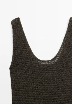 Massimo Dutti THICK STRAPS WITH ROUND NECK - Top - Mottled Dark Green 17 Massimo Dutti THICK STRAPS WITH ROUND NECK - Top - Mottled Dark Green -Massimo Dutti Shop 424bf92953d144e3bd7d505d20d26b25