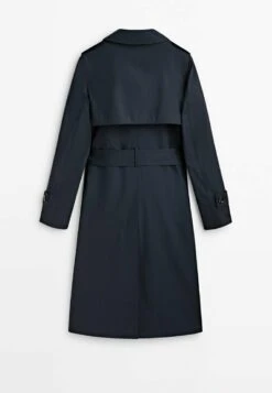 Massimo Dutti With Belt- Trenchcoat - Dark Blue 17 Massimo Dutti With Belt- Trenchcoat - Dark Blue -Massimo Dutti Shop 428d059393034270a8391ea8e8187588