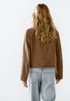 Massimo Dutti LINED BUTTONS - Leather Jacket - Brown -Massimo Dutti Shop 429a3931201e4cbba1ce994dd30bd705