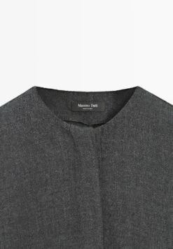 Massimo Dutti FELT TEXTURE WITH TIE DETAIL - Blouse - Grey -Massimo Dutti Shop 433ae432004a4eccaa59f02271340c55
