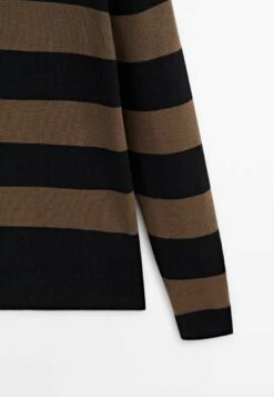 Massimo Dutti Striped Crew Neck - Jumper - Black -Massimo Dutti Shop 4369dbac0788465e982b9586107f5d40