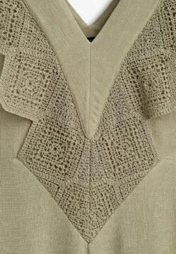 Massimo Dutti Ruffled Crochet Midi - Maxi Dress - Sand -Massimo Dutti Shop 4373c325d3734c719756c4545149959d