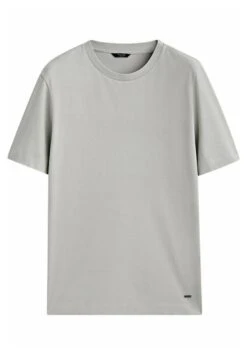 Massimo Dutti Textured Short Sleeve - Basic T-Shirt - Stone -Massimo Dutti Shop 4376fbff54b3435980a1ebc301c39e6f