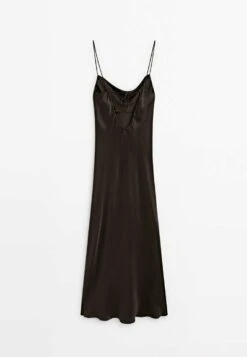 Massimo Dutti Camisole Midi - Occasion Wear - Dark Brown -Massimo Dutti Shop 437b14a8eeca461db31905b446a68a51