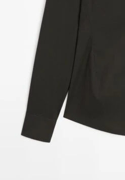 Massimo Dutti STRETCH FITTED LONG SLEEVE - Button-down Blouse - Dark Green -Massimo Dutti Shop 43b8a88928df456384dbef32d5c9ea65